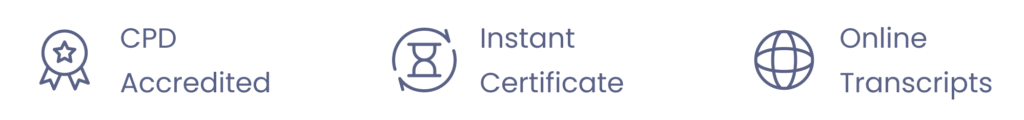 CPD Accredited Online Course Benefits Icons